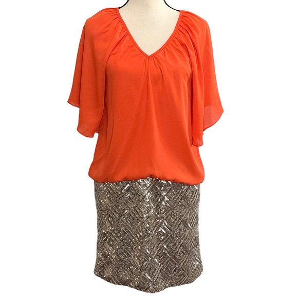 C. Luce Dress M Mini Gold Sequin Skirt - Picture 2 of 10